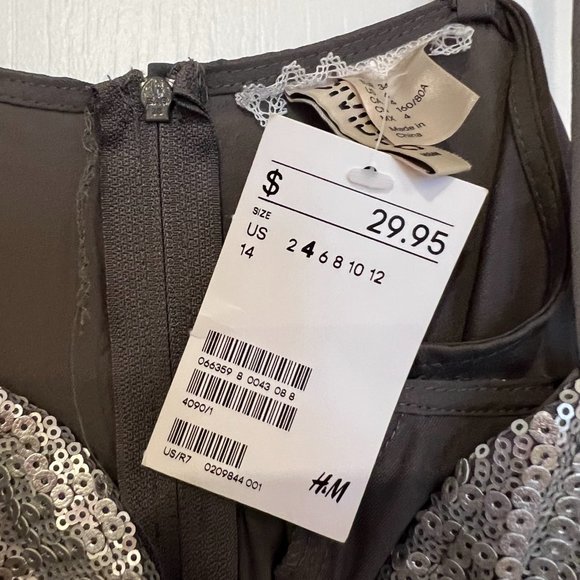 H&M Grey & Silver Cocktail dress - Picture 4 of 4